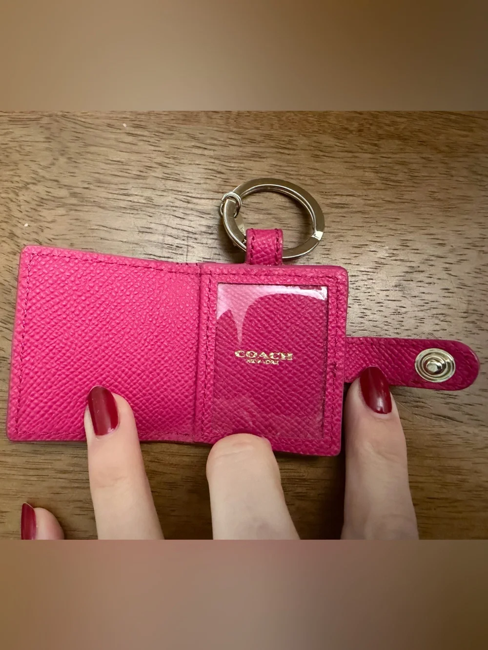 Vintage Coach Photo Holder Keychain
